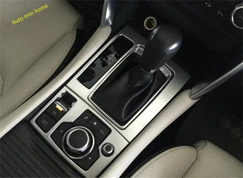 

Lapetus Stainless Steel Interior Refit Kit Fit For Mazda 6 2016 2017 Gear Shifter Box + Multimedia Box Panel Cover Trim 2 Piece