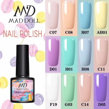 

MAD DOLL Varnish Hybrid Summer Color Series Gel Nail Polish Semi Permanent Design Top Base For Nails Art Colors Gel All