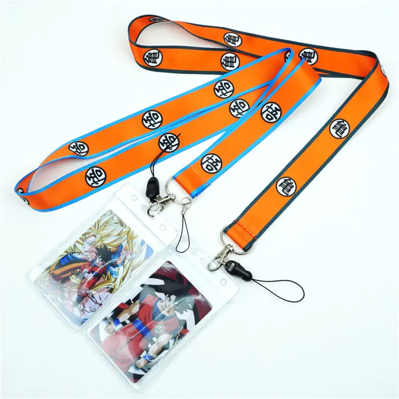 

Anime Cartoon DBZ Son Goku LOGO Neck Strap Lanyard for keys ID Card Mobile Phone Strap USB Badge Holder Rope keychain 0830L