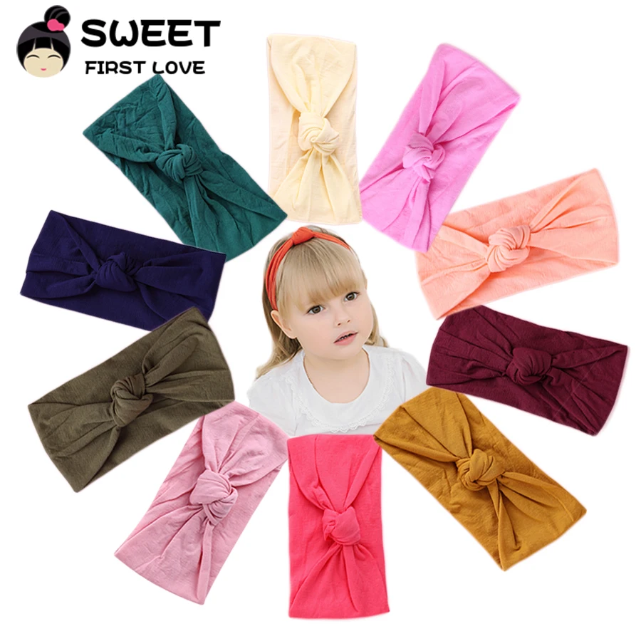 Новые женские повязки на голову Однотонные эластичные широкие нейлоновые