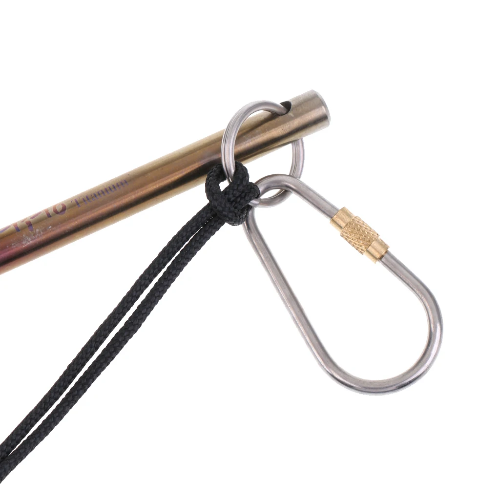 Titanium Alloy 13.8' Scuba Diving Dive Pointer Stick Rod with Measurement, Clip, Adjustable Tube Wrist Lanyard Strap