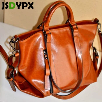 

Women Oil Wax PU Leather Oil Wax Handbags High Quality Shoulder Bags Ladies Handbags Fashion Crossbody Tote Bags Bolsa Feminina