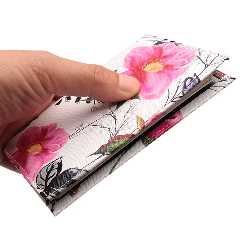

Fashion passport leather wallet design Women PU Leather Travel Wallet Passport Holder Floral Print Document Card Passport Cover