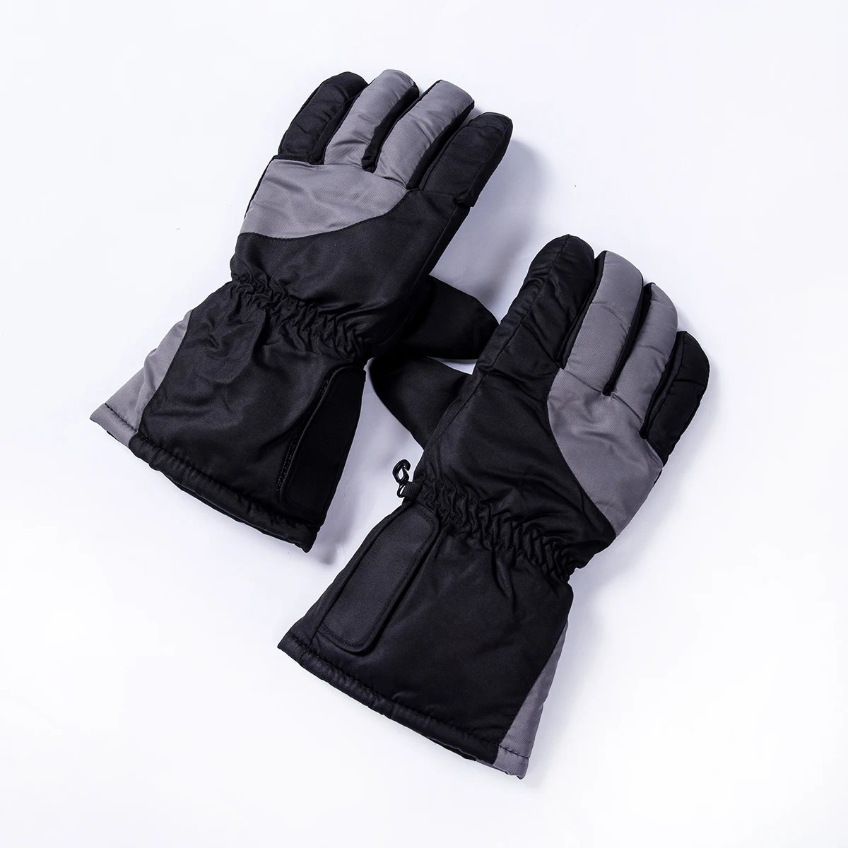 Серый 1 Pair Electric Heated Gloves Winter Warm Finger Hand Battery Powered Motorcycle Sport - Цвет: Серый