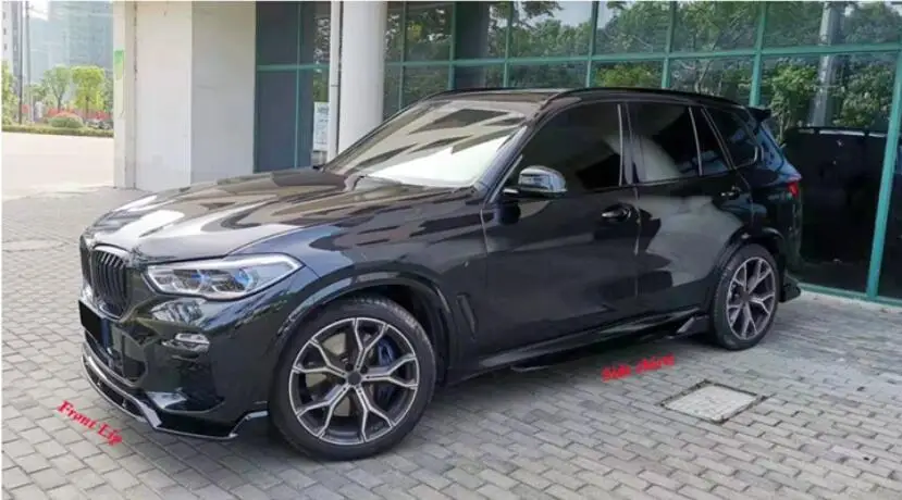 G05 X5 PP черная краска передний задний бампер диффузор для губ с боковой юбкой спойлер для BMW G05 X5 X5M