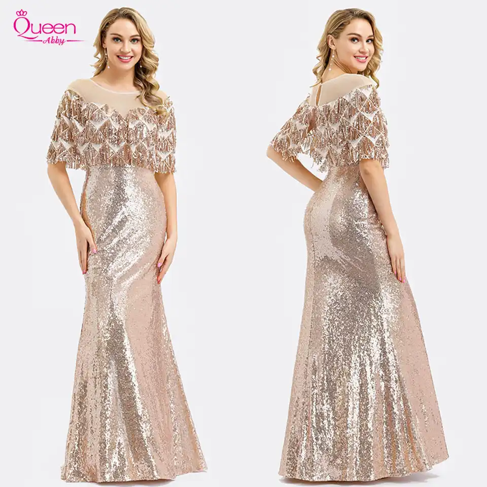 vestido dourado aliexpress