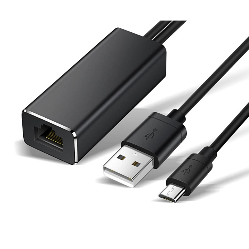 ТВ-палка HD 480 Мбит/с микро USB2.0 к RJ45 Ethernet адаптер 10/100 Мбит/с для огня ТВ/Google Home Chromecast ультра аудио палка