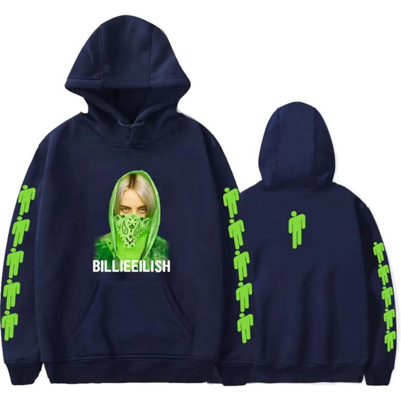 KPOP BILLIE EILISH, 3d Толстовка с капюшоном, Толстовка для мужчин/женщин, с карманами, толстовки с капюшоном, уличная одежда в стиле хип-хоп, хлопковый пуловер с капюшоном, одежда - Цвет: 022