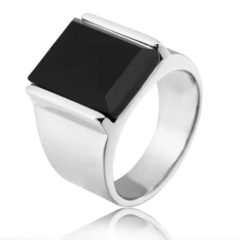 

Stainless Steel Colorful Zircon Stones Black Rings Gold Minimalism Jewelry Size 7-12