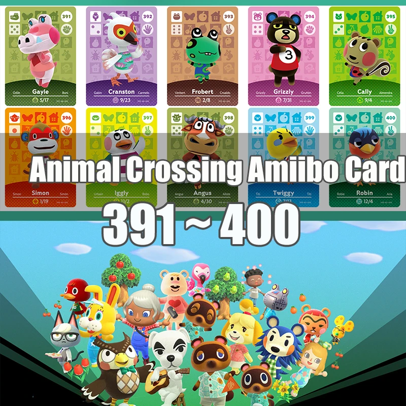 

Animal Crossing Amiibo Card Animal Crossing New Horizons Game Series 4 Nfc Card 391 To 400 Work For NS Games Fast Shipping