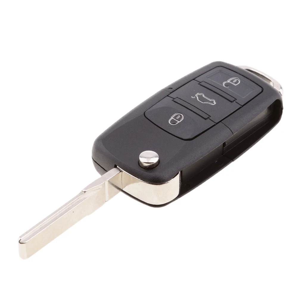 Car 3 Button Key Case Fob Housing Repair Kit for VW Bora Passat Jetta Sharan