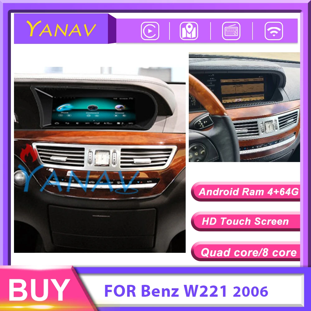 Автомобильный видеоплеер 360 view с HD сенсорным экраном DVD-плеер для-Benz W221 2006