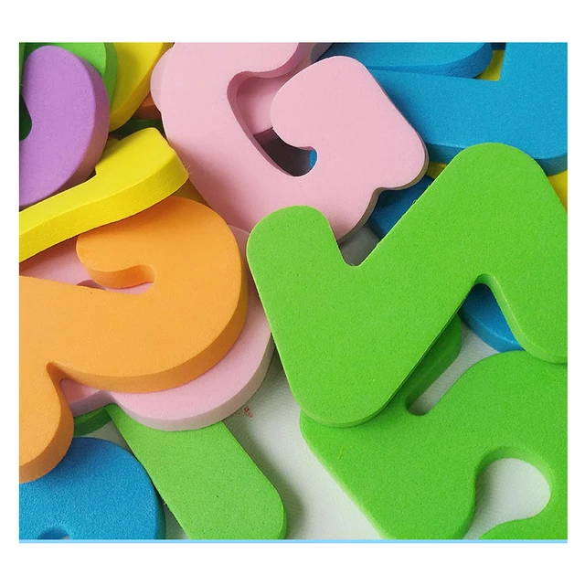 36pcs/Set Alphanumeric Letter Puzzle Baby Bath Toys Soft EVA Kids Baby Water Toys For Bathroom Early Educational Suction Up Toy 2