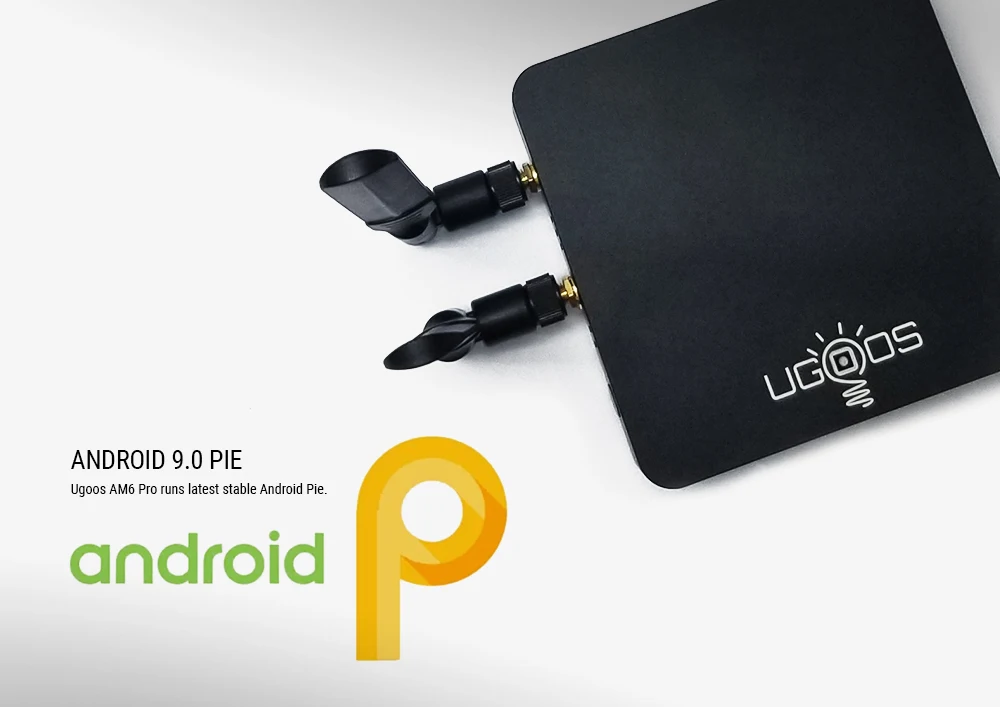 UGOOS AM6 Pro Android 9,0 Smart tv Box S922X DDR4 4 ГБ ОЗУ 32 Гб ПЗУ двойной WiFi 1000M LAN BT5.0 4K HD Домашний медиаплеер телеприставка