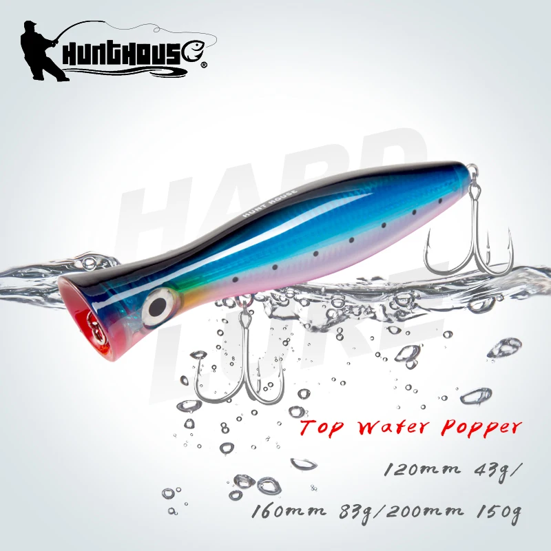 Hunthouse приманка поппер для рыбалки приманки большой Поппер громкий звук 200/160/120 мм