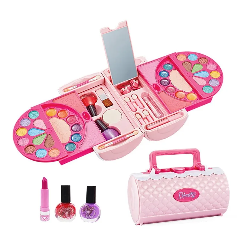 Juguetes para juego de roles de princesa para niños, Kit de maquillaje lavable, juguete de imitación cosmético, juguetes de belleza, regalos de Navidad para niñas