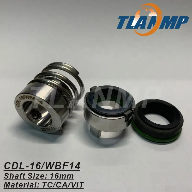 CNP-CDL16 , CDL-16/WBF14 , YFT-16 (CH-16) TLANMP Mechanical Seals For Shaft Size 16mm CNP-CDL CDLK/F-8/12/16/20 Pumps
