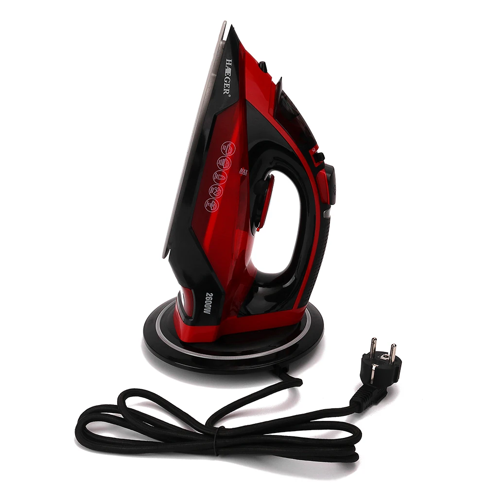 

2600W Cordless Wireless Charging Portable Steam Iron 5 Speed Adjust Clothes Ironing Steamer Portable Ceramic Soleplate EU Plug