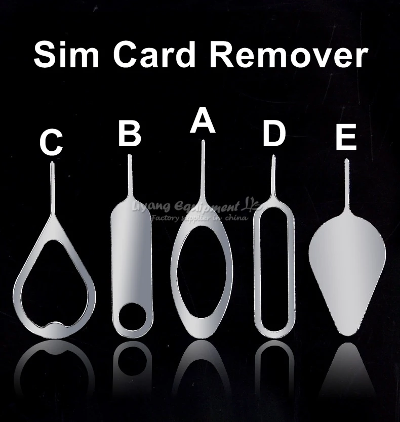  10000pcs /lot Sim Card Remover Tool Pin Needle Replacement Parts for Smartphone iPhone Samsung Blac