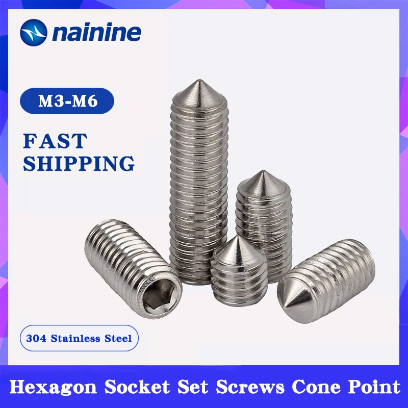 Screw 100pcs M625 DIN916 Hex Socket Cup Point Set Screws 304 Stainless Steel Hexagaon Grub Screw Screw 100pcs M625 DIN916 Hex Socket Cup Point Set Screws 304 Stainless Steel Hexagaon Grub Screw