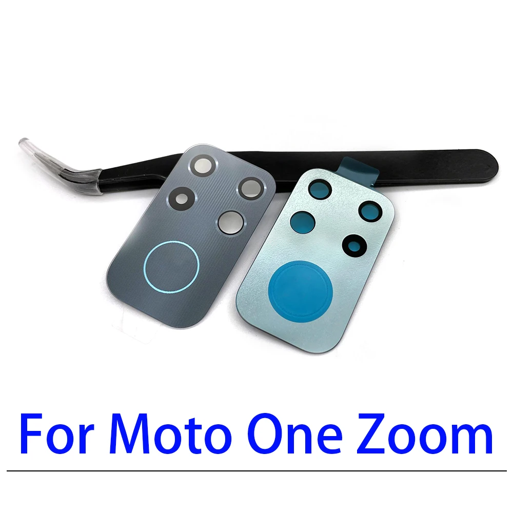 Moto One Zoom Fusion Plus 하이퍼 비전 액션 매크로 후면 카메라 유리 렌즈 (스티커 포함) 용 새 카메라 유리