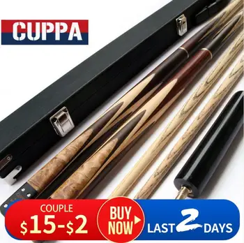

New Arrival Handmade Cuppa 3/4 Snooker Cues Stick Kit Billiard 9.8mm/11.5mm Tip With Black Snooker Cue Case Set China 2019