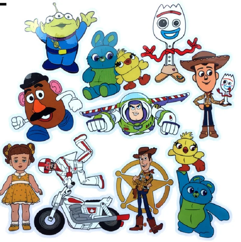 10 шт./компл. игрушка из фильма Story 4 Forky Alien Woody водонепроницаемые наклейки своими руками игрушки для детей Мультяшные автомобильные багажные чехлы для ноутбуков подарок