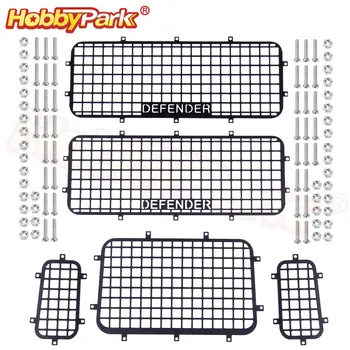 

5pcs TRX4 Metal Window Mesh Protective Net DEFENDER Logo for 1/10 RC Crawler Car Traxxas TRX-4 Accessories