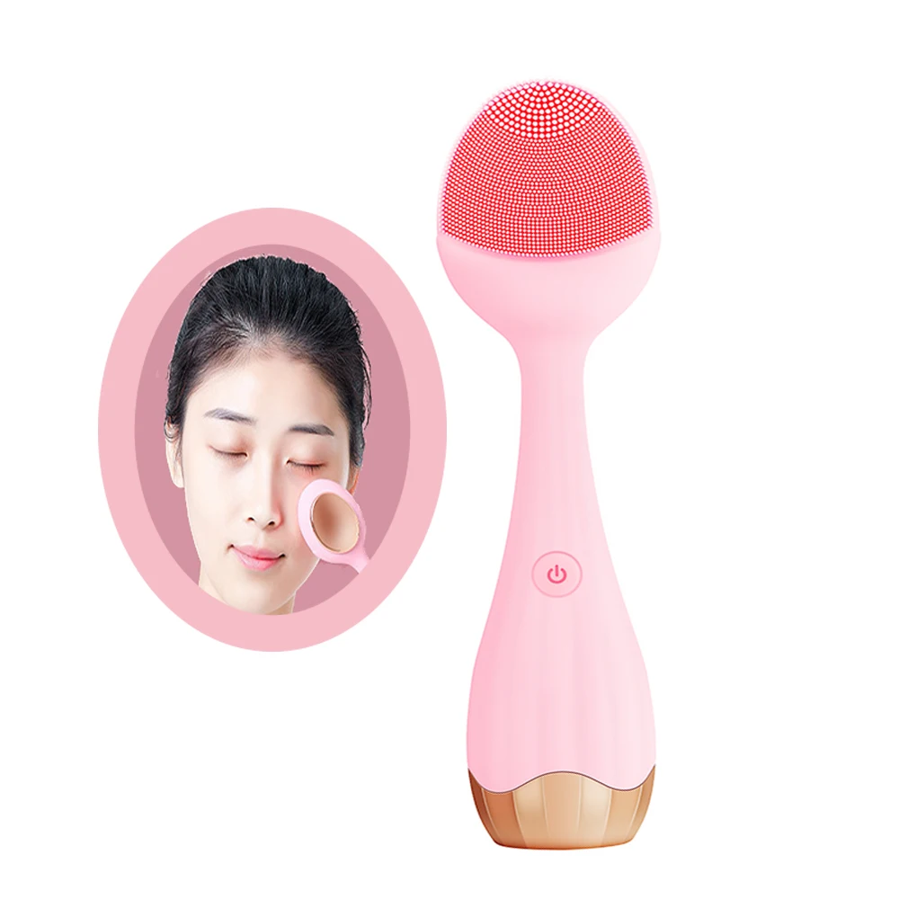 

Facial Cleansing Brush Electric Silicone Sonic Face Brush For Makeup Removal,Blackhead Remove,Essence Absorption Face Massager