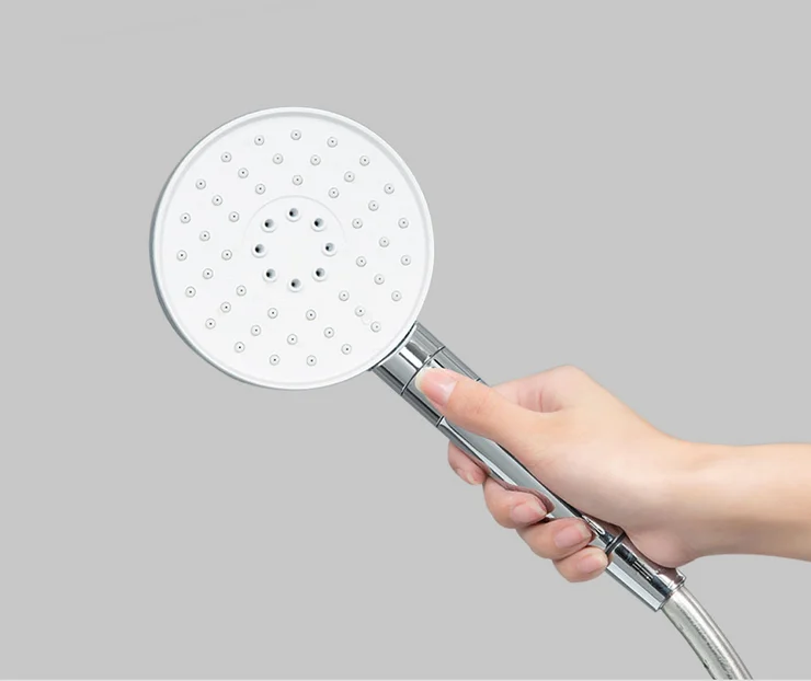 Xiaomi Mijia Diiib ручная душевая головка набор 360 градусов отверстие для воды душ длинный шланг для ванной комнаты - Цвет: White Shower