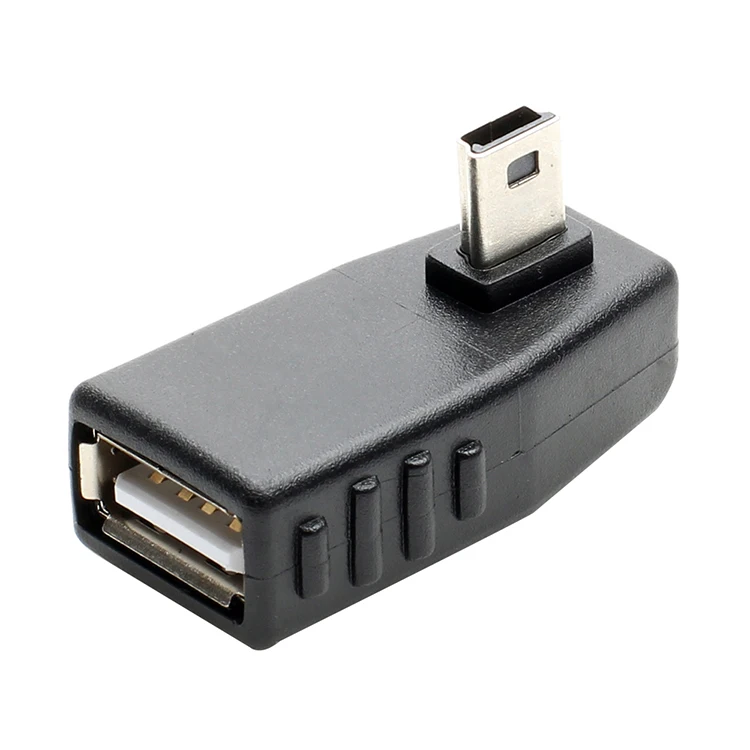 90 градусов левый угол (мама) 5-контактный B штекер Mini USB хост-адаптер OTG USB2.0 Новый |
