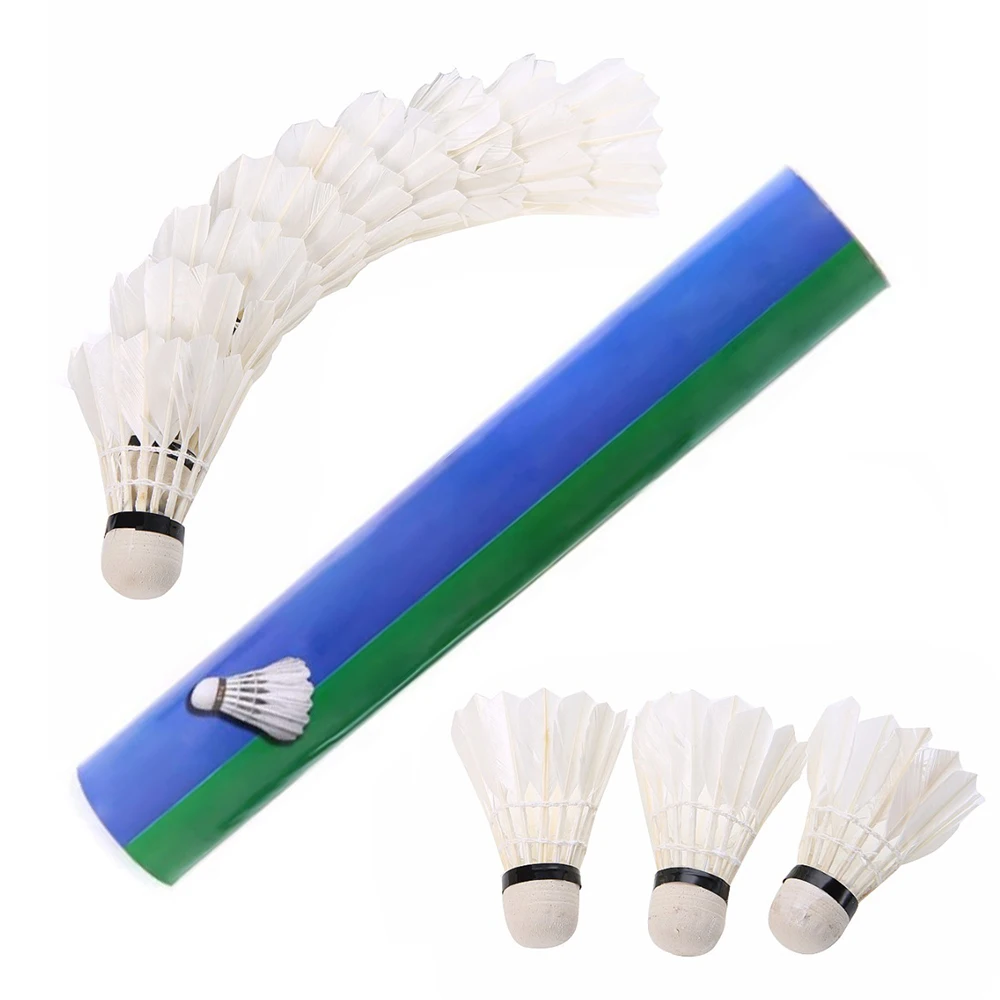 12pcs Plastic Feather Badminton Indoor Sports Shuttlecocks Training Playing 