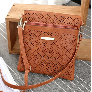 

Fashion Small Bag Women Messenger Bags Soft PU Leather Hollow Out Crossbody Bag For Women Clutches Bolsas Femininas Bolsa