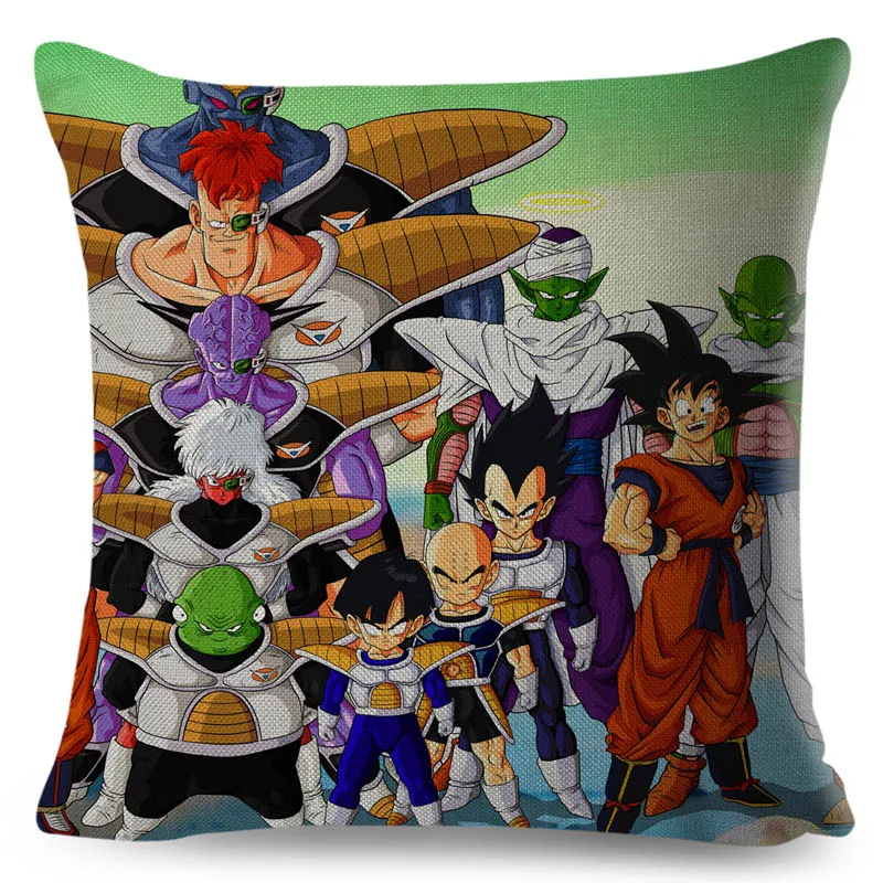 Dragon Ball Z наволочка для дивана домашняя льняная 45*45 см Декор Япония Аниме Сон Гоку мультфильм Вегета Broli Наволочка Чехол для подушки - Цвет: 11