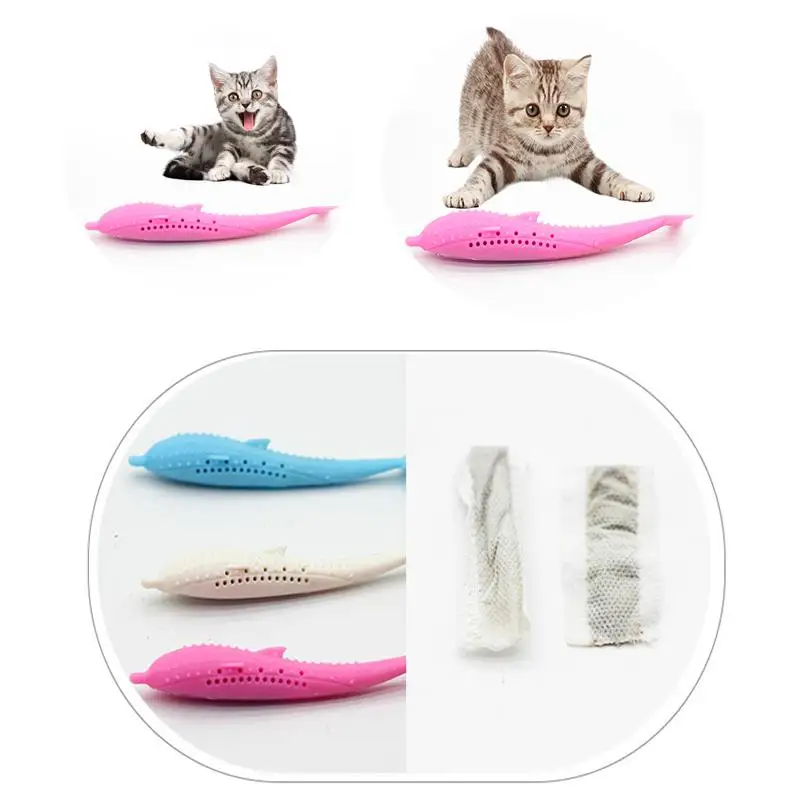 Lemonbest Pet Cat зубная щетка игрушечная Рыба Форма Catnip вкус силиконовая молярная палка Зубы игрушка для собак, очищающая зубы для кошек котенка