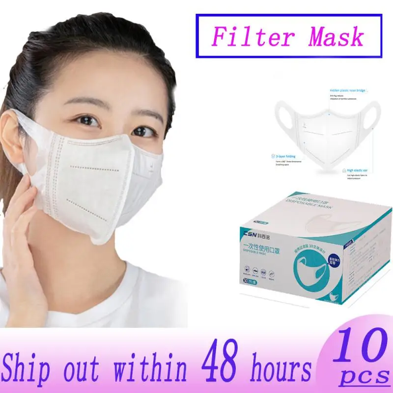 

1-50 pcs Disposable Face Mask Anti-dust Mouth Mask 3 Layer FilterElastic Earloop Masks Same As N95 FFP2 FFP3 Respirator Mask