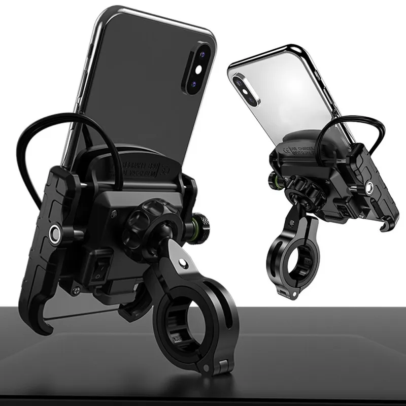 QC3.0 крепление сотового телефона держатель с USB зарядное устройство подходит для мотоцикла велосипед держатель мобильного телефона usb зарядное устройство