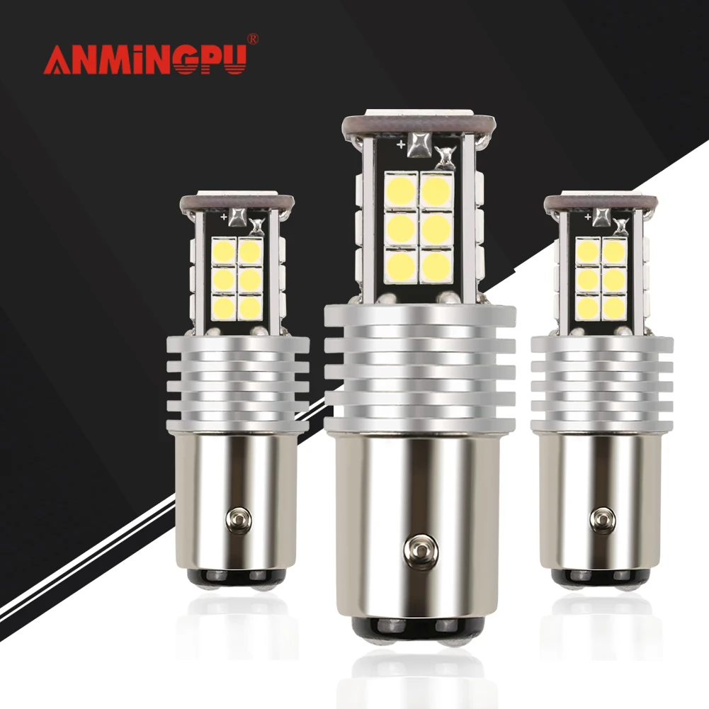 ANMINGPU 2x сигнальная лампа 1157 светодиодный светильник P21/5 Вт R5W 3030SMD P21W BA15S 1156 BAU15S PY21W