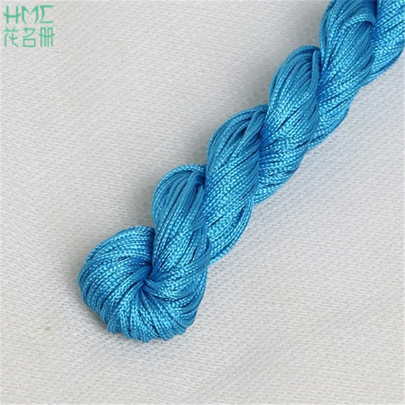Turquoise Высококачественная нейлоновая бусина ювелирный шнурок резьба китайский узел макраме трещотка 1 мм* 24 м веревка для DIY модный браслет плетеная веревка - Цвет: Turquoise