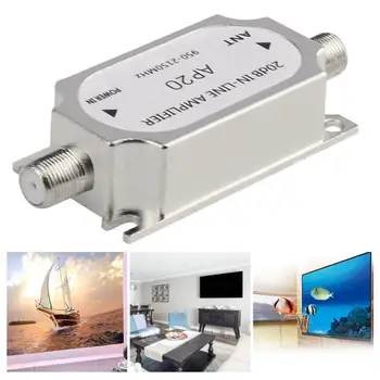 

Satellite 20dB In-line Amplifier Booster 950-2150MHZ Signal Booster For Dish Network Antenna Cable Run Channel Strength
