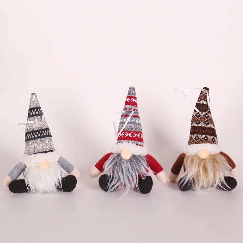 Новые рождественские куклы, вязаные Плюшевые рождественские фигурки гнома, шведские фигурки, праздничные украшения, подарки для детей