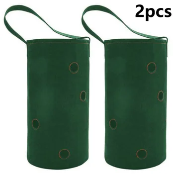 

2Pcs Hanging Garden Planter Bed Planting Grow Bag Strawberry Plants Pot Heat Cold Resisting 11 Holes Per Planter