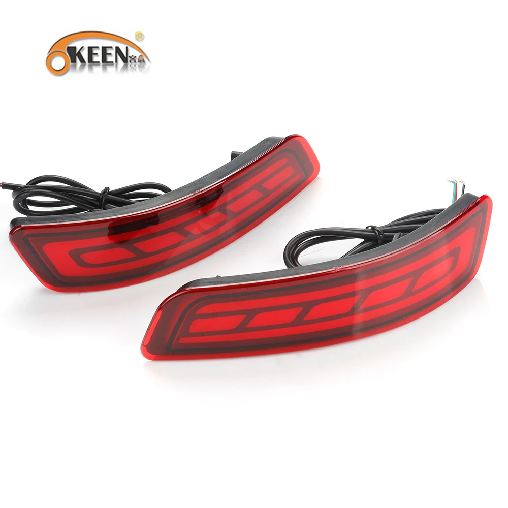 2Pcs Led Rear Bumper Reflector Lamp For Toyota Corolla Altis 2014 2015 2016 2017 2018 Rear Fog Taillight Driving Braking Lights