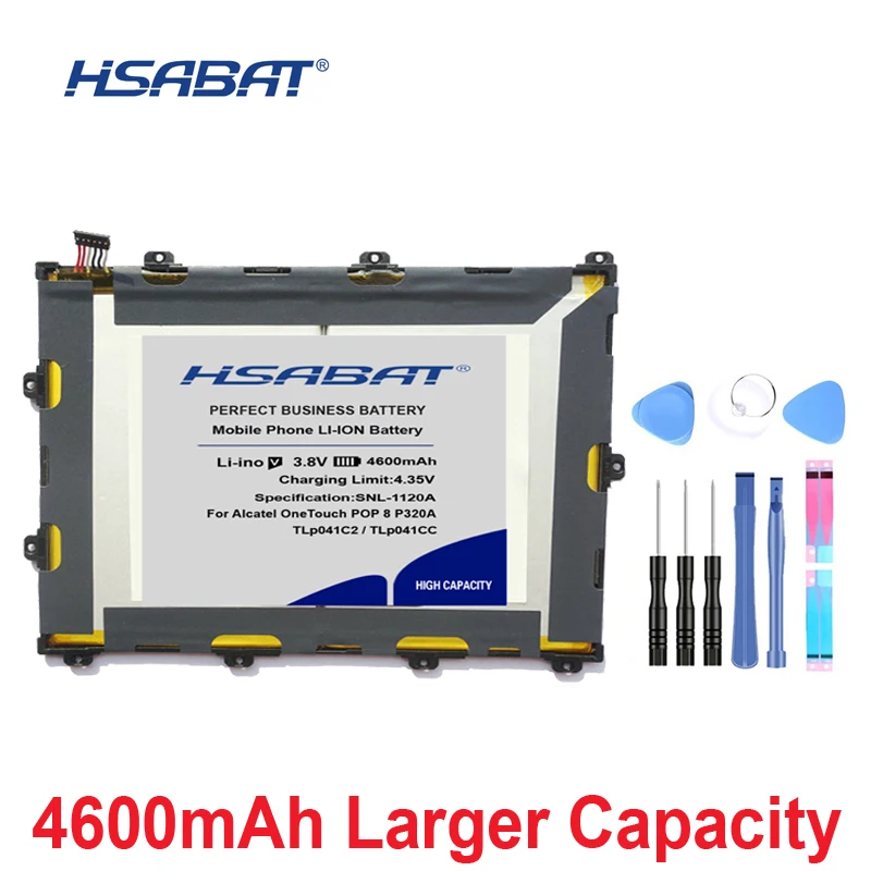Аккумулятор HSABAT 0 Cycle 4600mAh TLp041CC TLp041C2 для Alcatel One Touch Pop 8 для Alcatel P320A Telus Tablet аккумулятор
