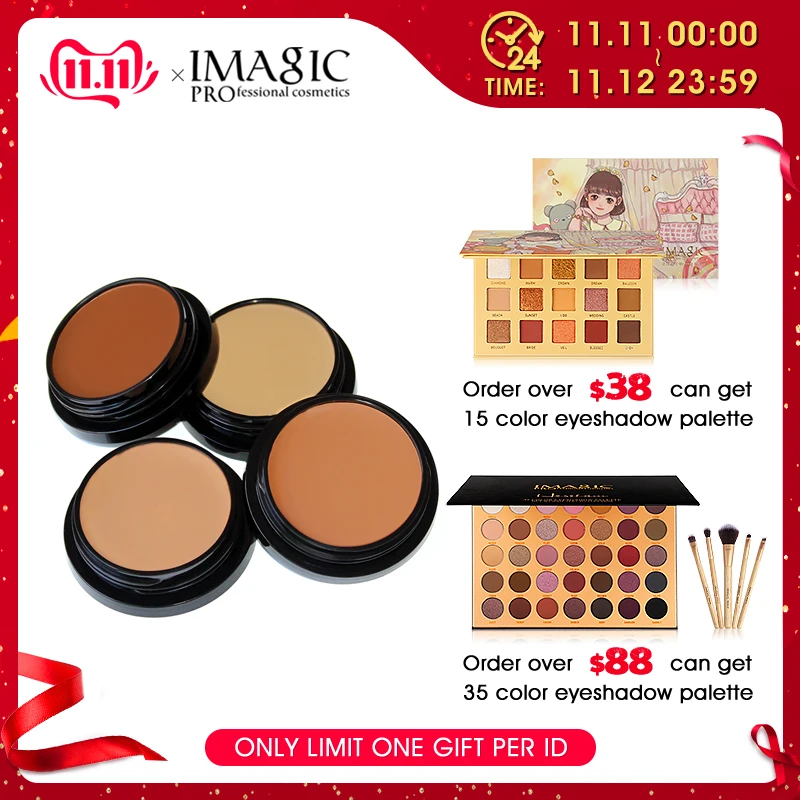 

7 Colors IMAGIC Makeup Foundation Powder Face Concealer Mineral Cosmetics