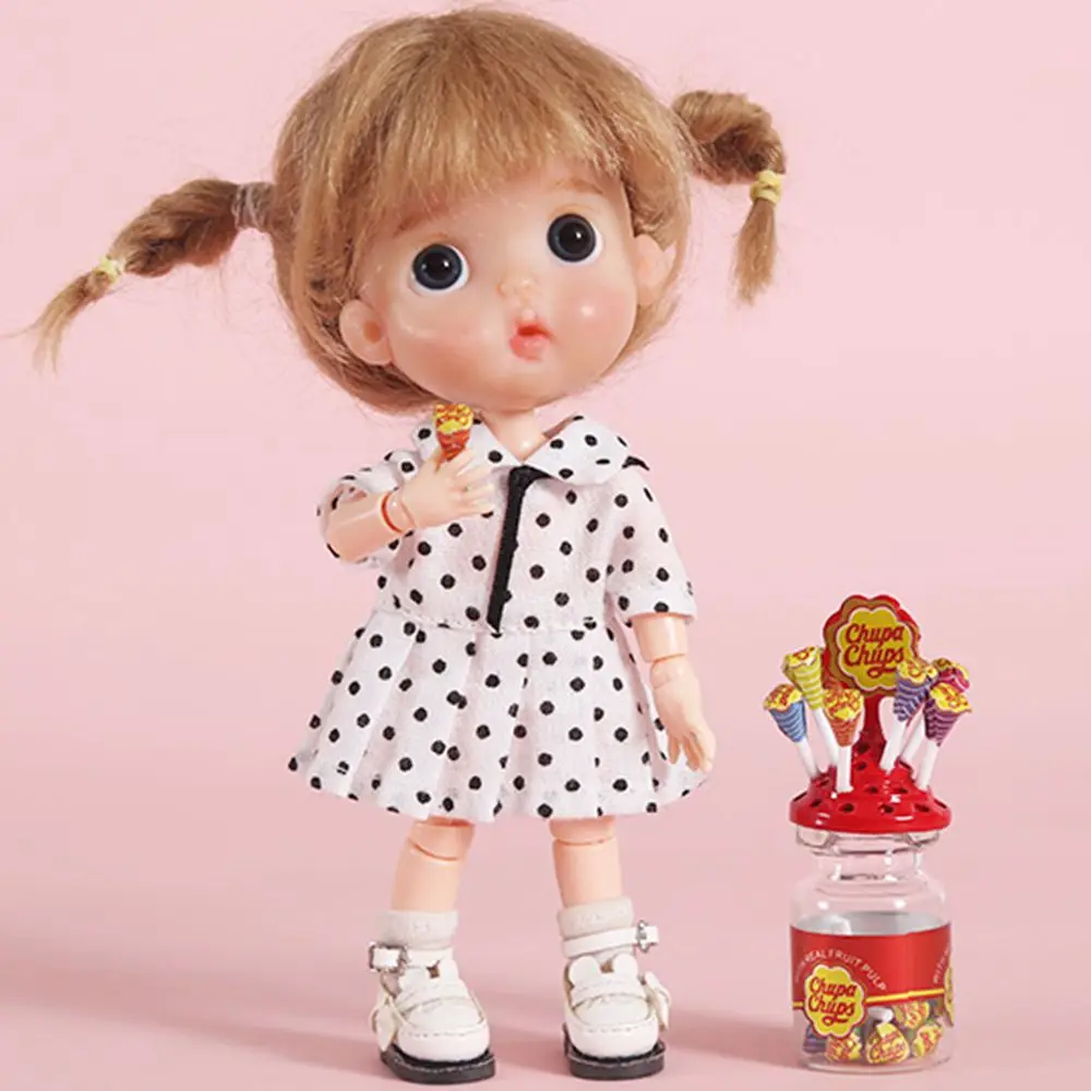 

1:12 Miniature Food Dessert Sugar Mini Lollipops With Case Holder Candy For Doll House 1/12 Kitchen Furniture Toys Accessories