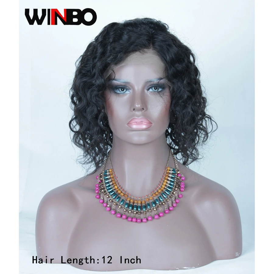 WINBO волнистые 13x4 человеческие волосы Синтетические волосы на кружеве парики для Для женщин предварительно вырезанные бразильские Волосы remy 13x4 Синтетические волосы на кружеве al парики из натуральных Цвет