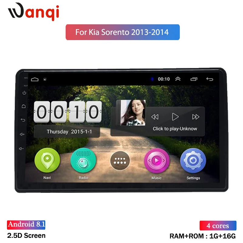 9 дюймов Android 8,1 для KIA Sorento2013 Мультимедиа стерео автомобильный dvd-плеер навигация gps радио Поддержка swc wifi