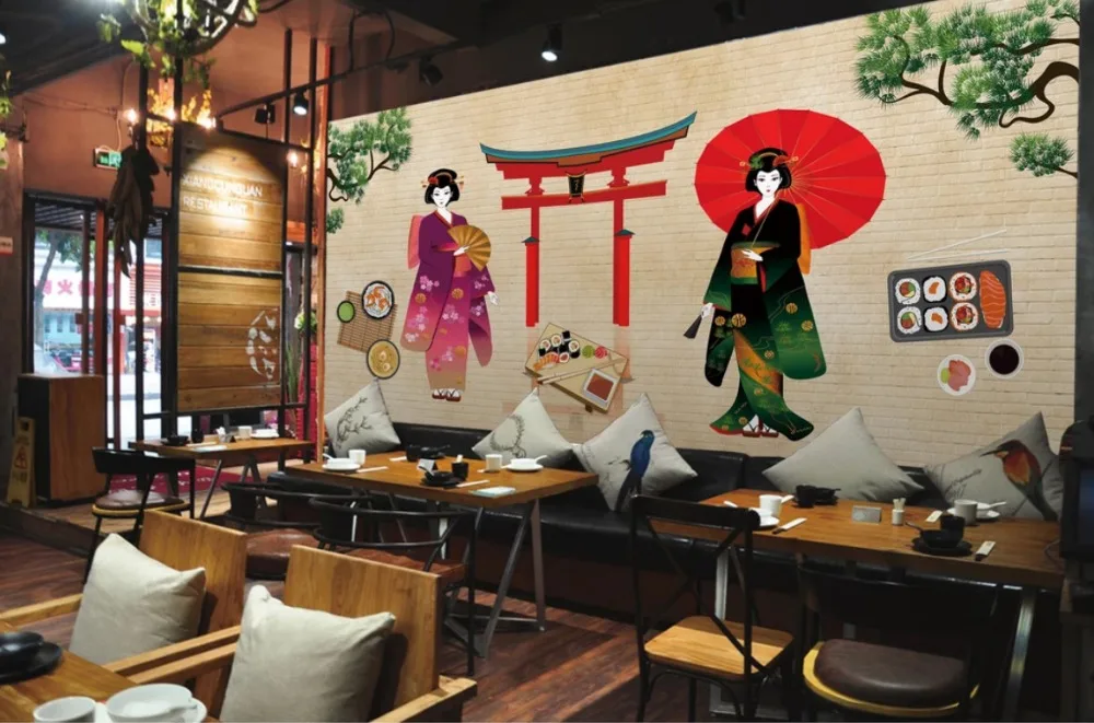 parede japonês restaurante clássico ferramentas fundo papéis decoração da sua casa