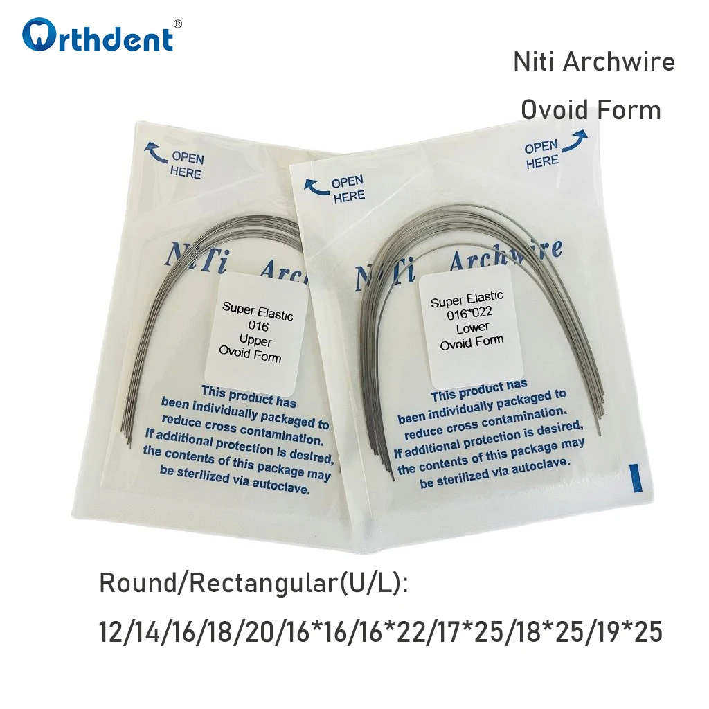 

2 Packs Dental Wire Arch Top Forms Orthodontic Niti Archwire Round/Rectangular Ovoid Form Dentistry Correction Accessories